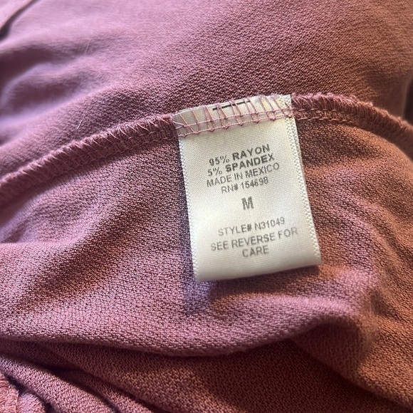 Charlotte Russe Women’s Purple Long Sleeve Open Front Long Sleeve Top Sz M - Picture 5 of 5